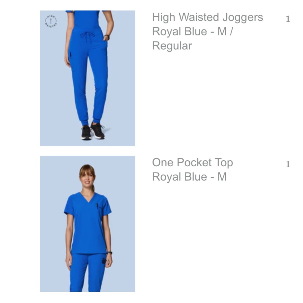 MANDALA SCRUBS - ROYAL BLUE (M)